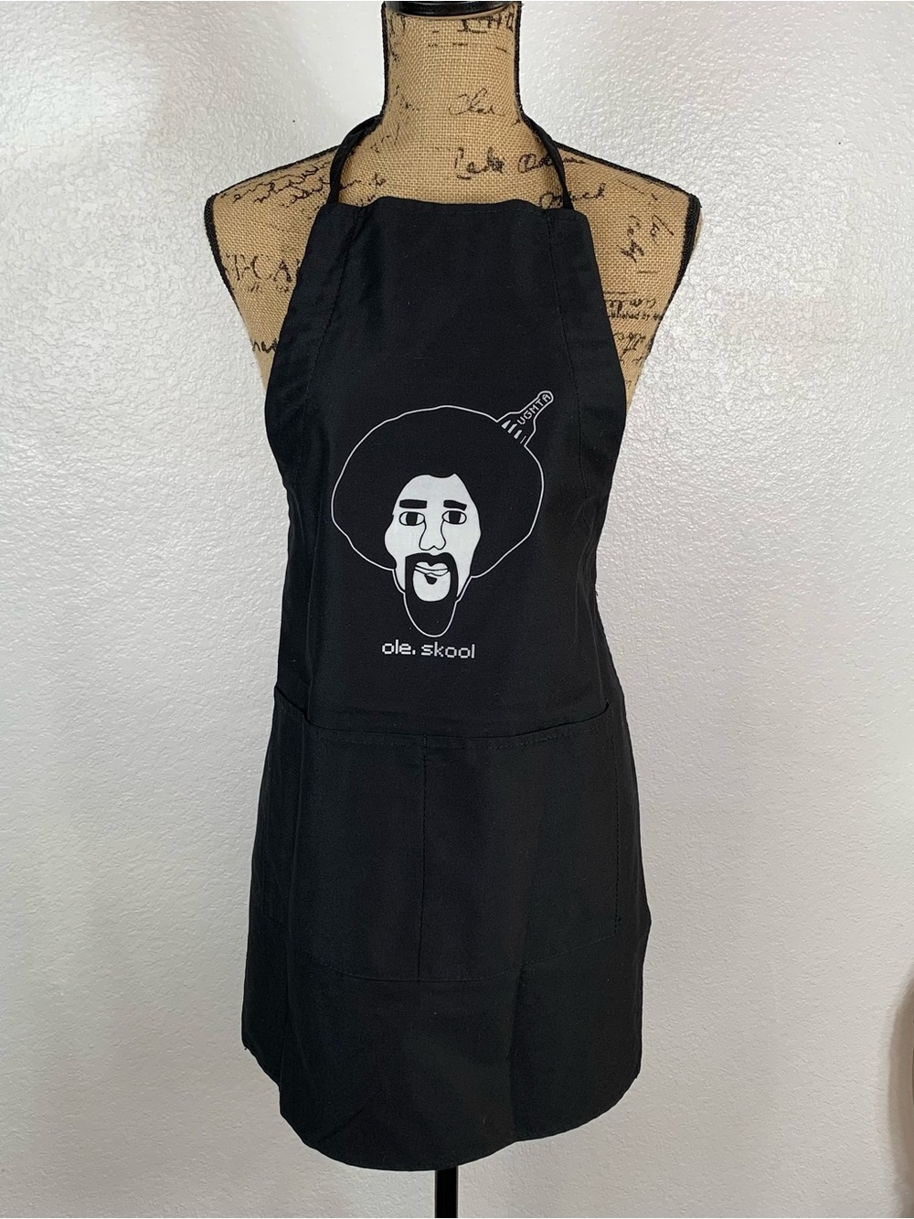 New Men OleSkool Apron great for grilling. Unisex. Red Or BLACK aprons.